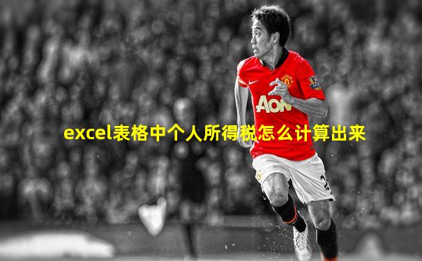 excel表格中个人所得税怎么计算出来
