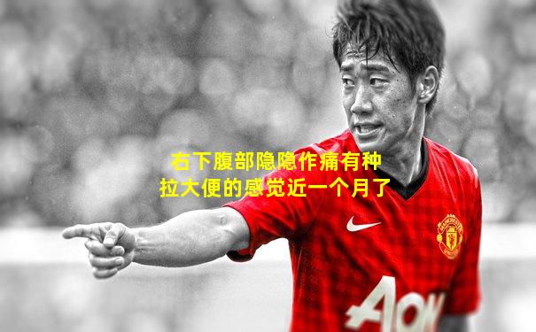 右下腹部隐隐作痛有种拉大便的感觉近一个月了