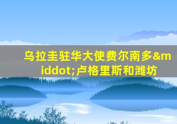 乌拉圭驻华大使费尔南多·卢格里斯和潍坊