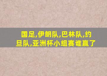 国足,伊朗队,巴林队,约旦队,亚洲杯小组赛谁赢了