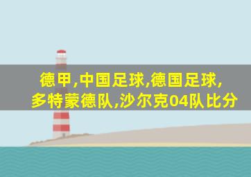 德甲,中国足球,德国足球,多特蒙德队,沙尔克04队比分