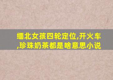 缅北女孩四轮定位,开火车,珍珠奶茶都是啥意思小说
